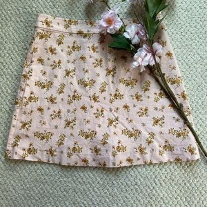 Vintage floral pink pencil skirt